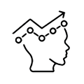 Head with an arrow pointing up